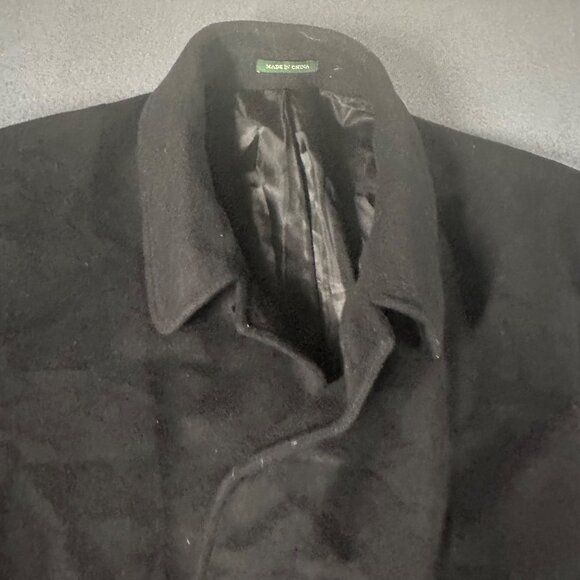 Lauren Ralph Lauren Wool Blend Overcoat Mens‎ 48R Black Jake Collared Jacket - Picture 8 of 14